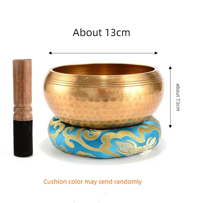 1 Pc Tibetan Singing Bowl – Large Handmade Brass Sound Bowl (13/15/17/20cm Options)